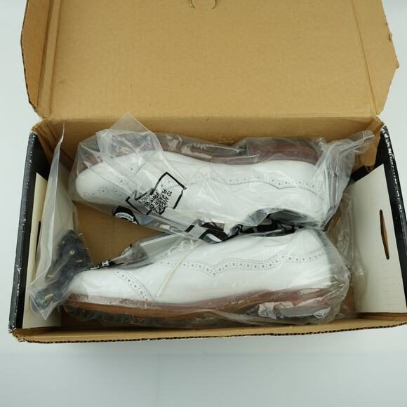Vintage 80s FootJoy Golf Shoes Womens 8.5AA 90159 Classics White Made in USA - Picture 16 of 16